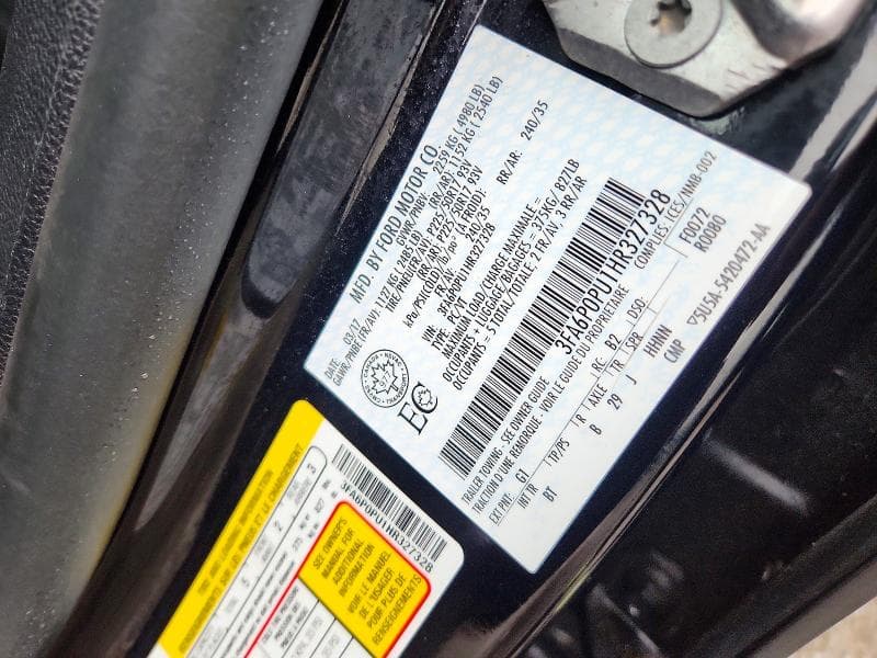 2017 FORD FUSION SE PHEV 12