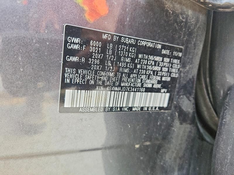 2019 SUBARU ASCENT LIMITED 13