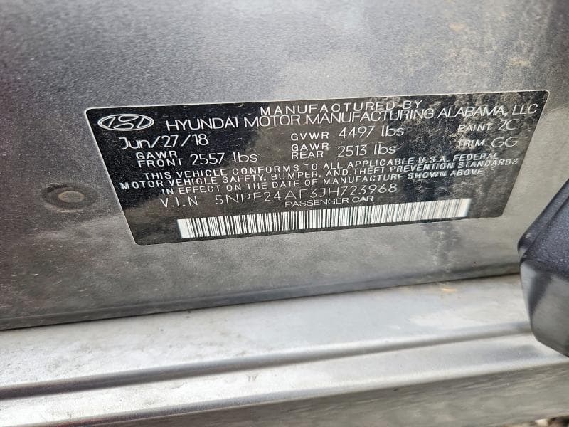 2018 HYUNDAI SONATA SE 12