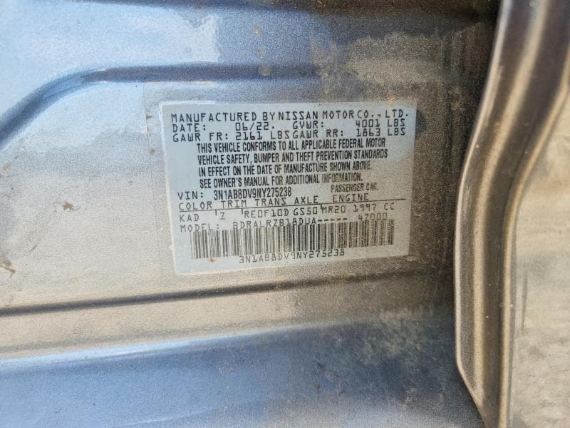 2022 NISSAN SENTRA SR 12