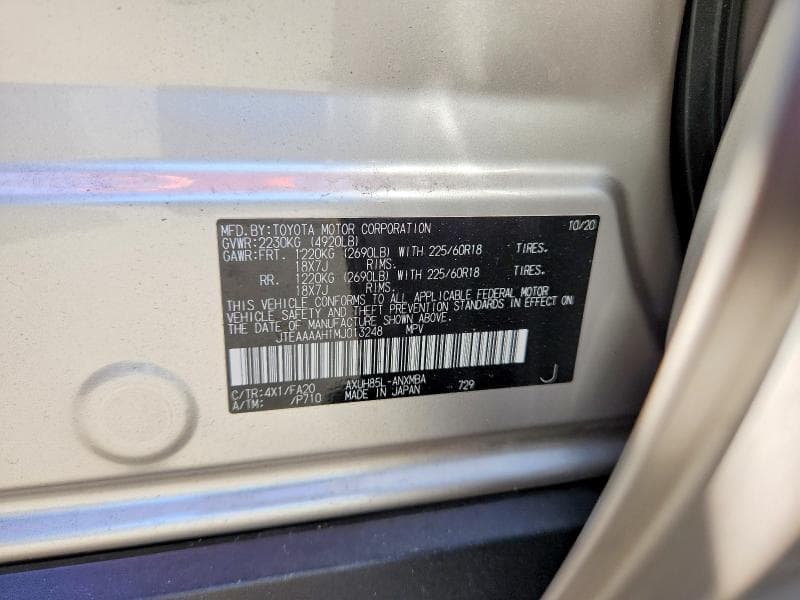 2021 TOYOTA VENZA LE 12