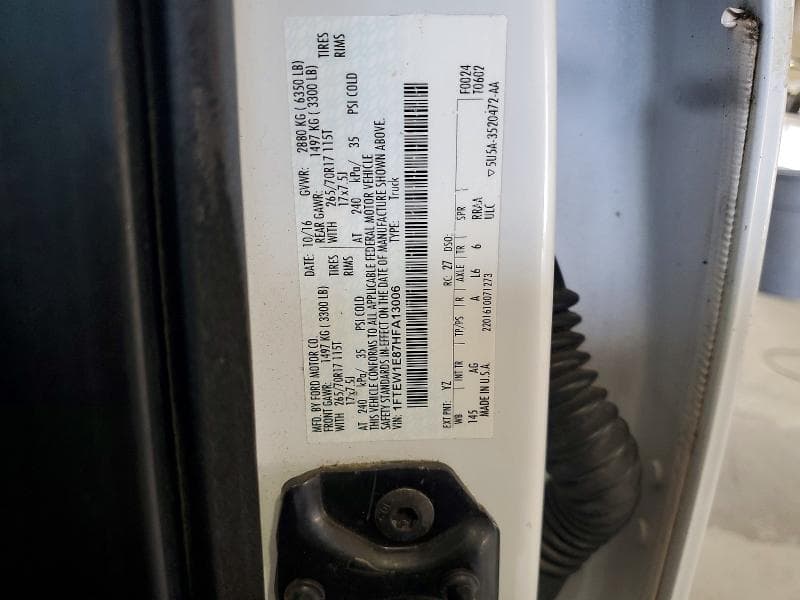 2017 FORD F150 SUPERCREW 13