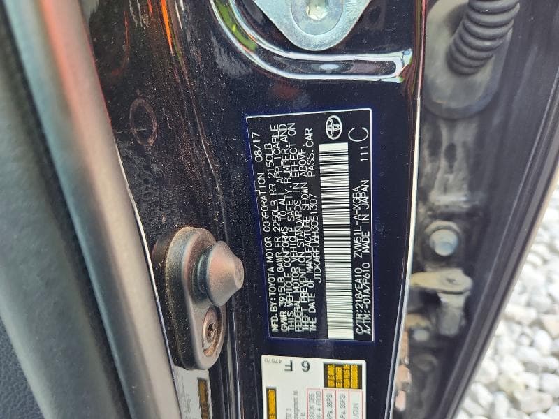 2017 TOYOTA PRIUS FOUR 12