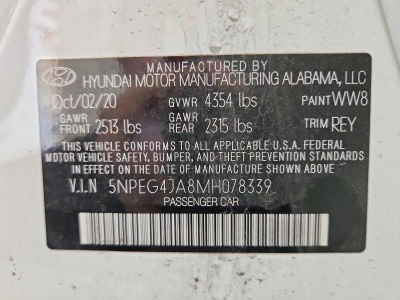 2021 HYUNDAI SONATA SE 12