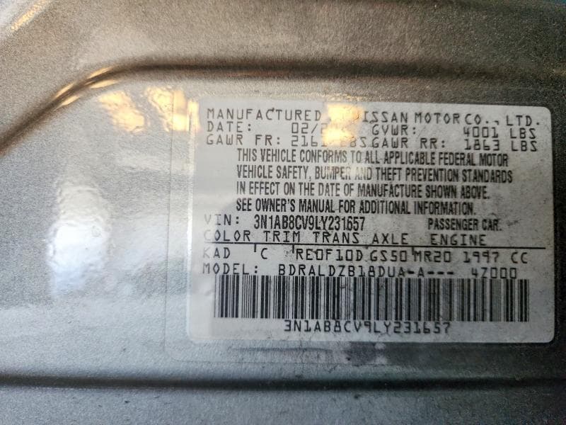 2020 NISSAN SENTRA SV 12