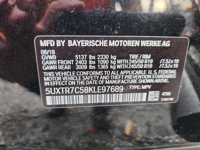 2019 BMW X3 SDRIVE30I 13