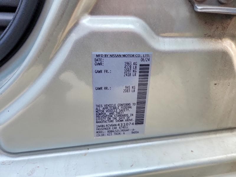 2024 NISSAN ALTIMA SR 12