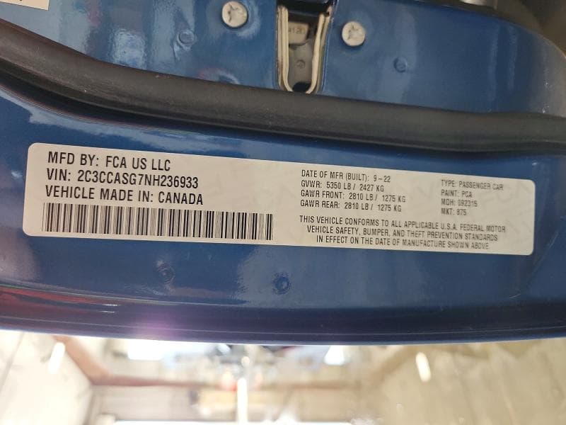 2022 CHRYSLER 300 TOURING L 12