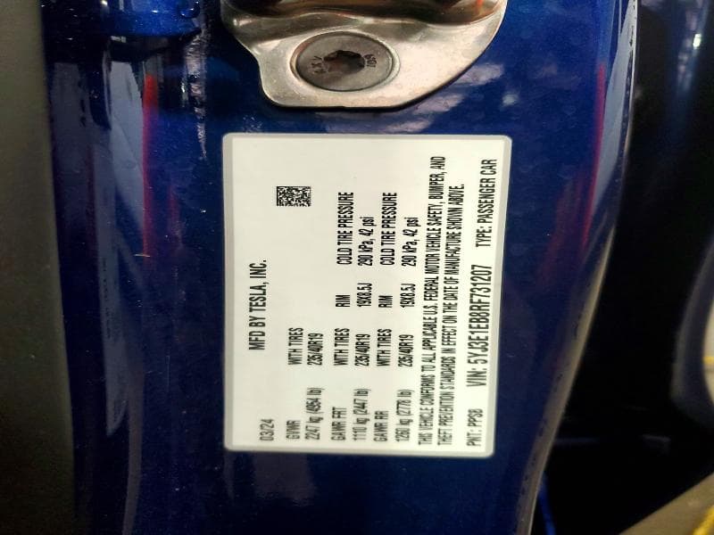 2024 TESLA MODEL 3 12