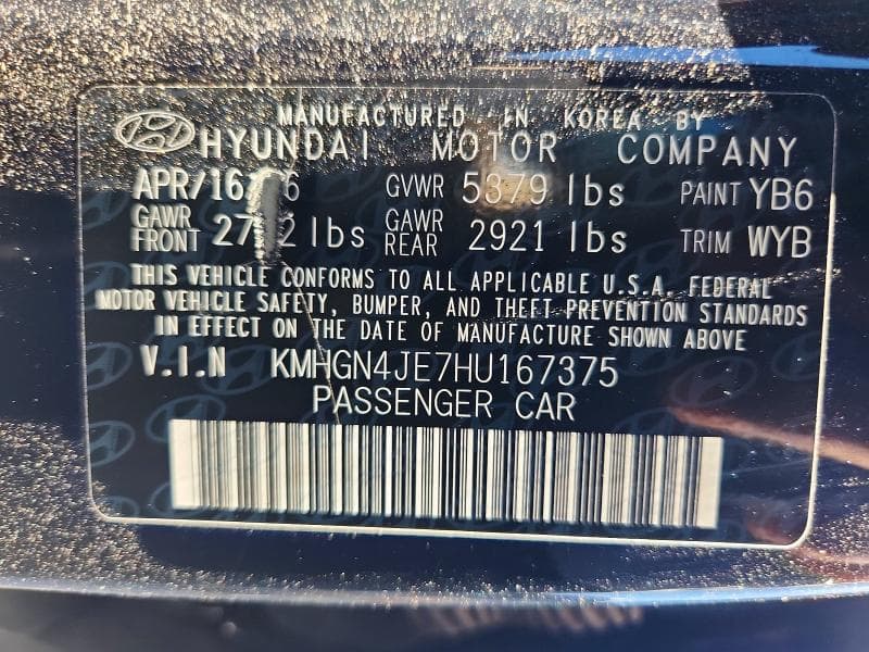 2017 GENESIS G80 3.8 13