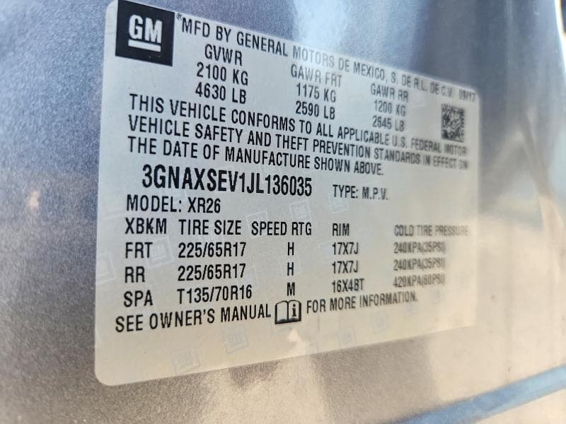 2018 CHEVROLET EQUINOX LT 13