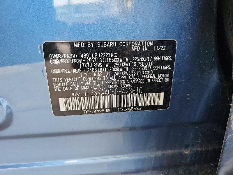 2023 SUBARU FORESTER 13