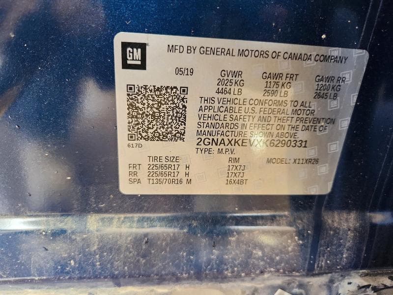 2019 CHEVROLET EQUINOX LT 14