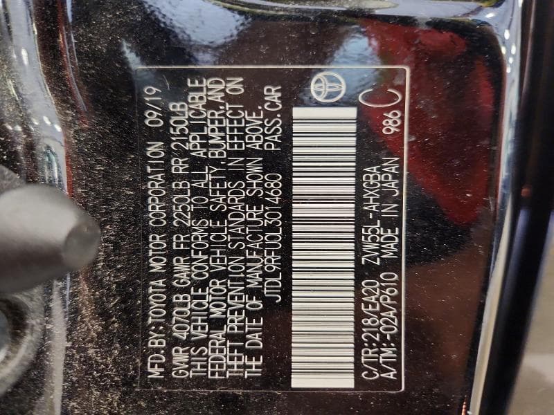 2020 TOYOTA PRIUS XLE AWD-E 12