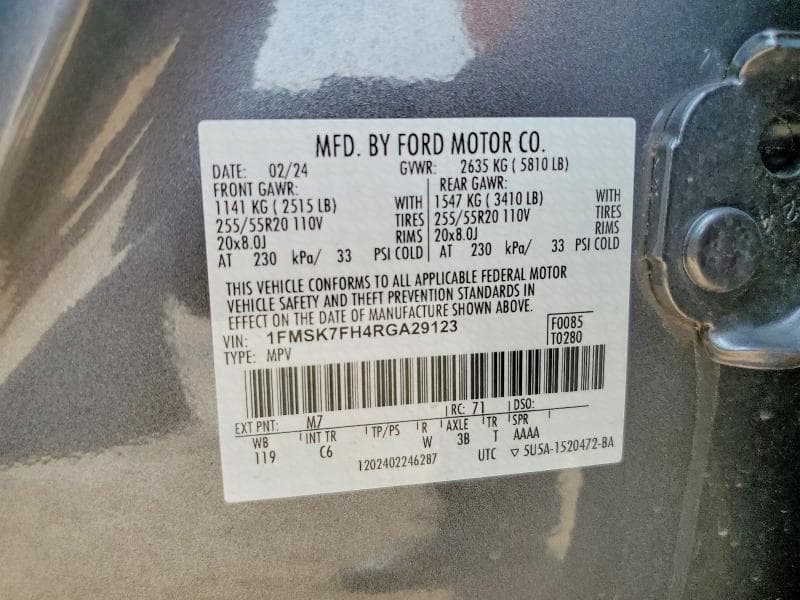 2024 FORD EXPLORER LIMITED 13