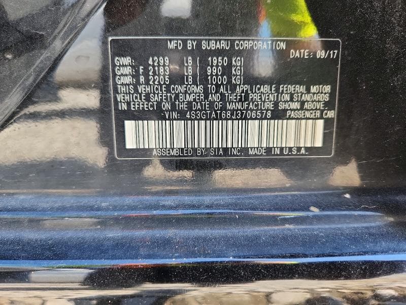 2018 SUBARU IMPREZA LIMITED 12