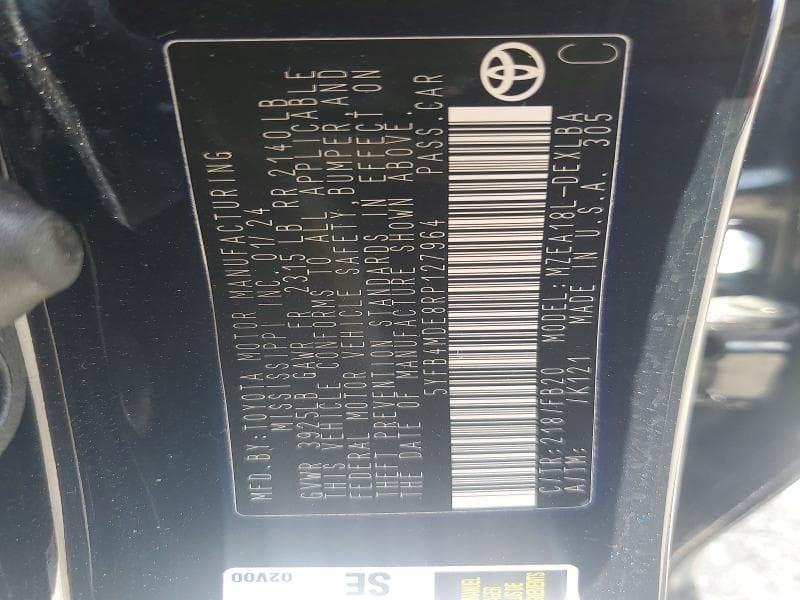 2024 TOYOTA COROLLA LE 13
