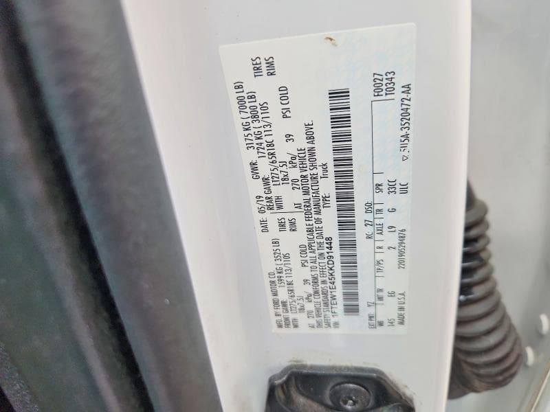 2019 FORD F150 SUPERCREW 12