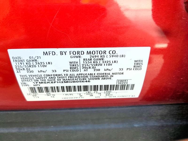 2021 FORD EXPLORER LIMITED 13