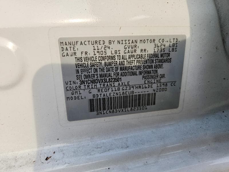 2025 NISSAN VERSA S 12