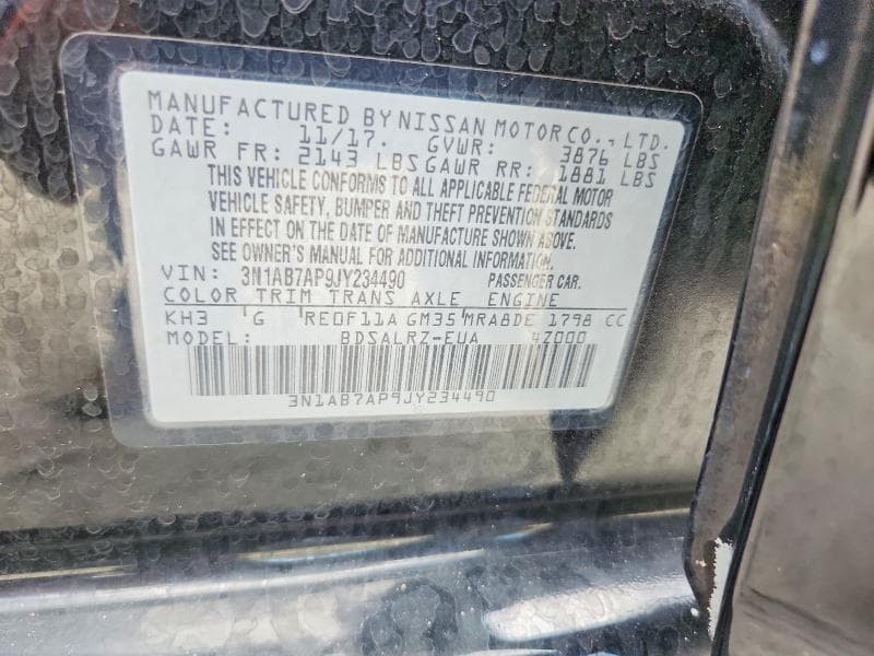 2018 NISSAN SENTRA SR 12