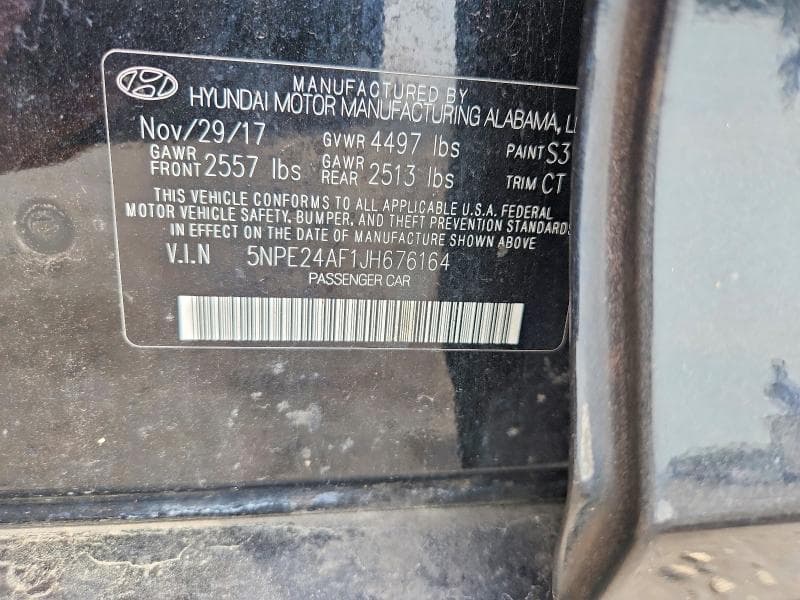 2018 HYUNDAI SONATA SE 12