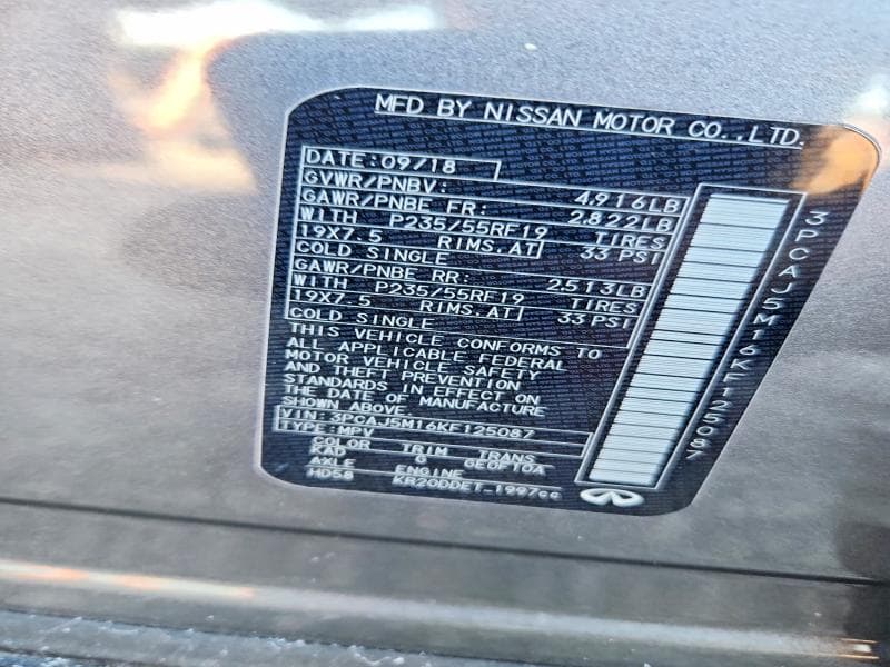 2019 INFINITI QX50 ESSENTIAL 13