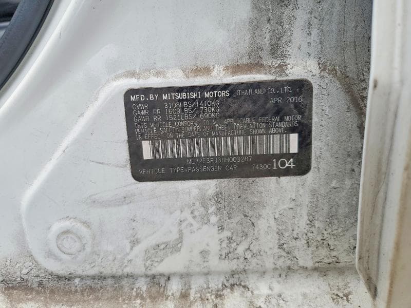 2017 MITSUBISHI MIRAGE G4 ES 12