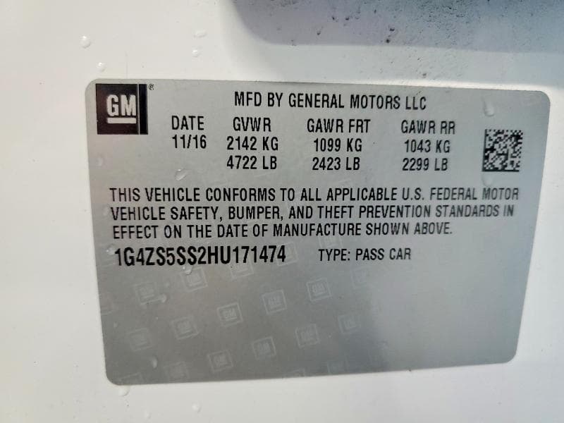 2017 BUICK LACROSSE PREMIUM 13