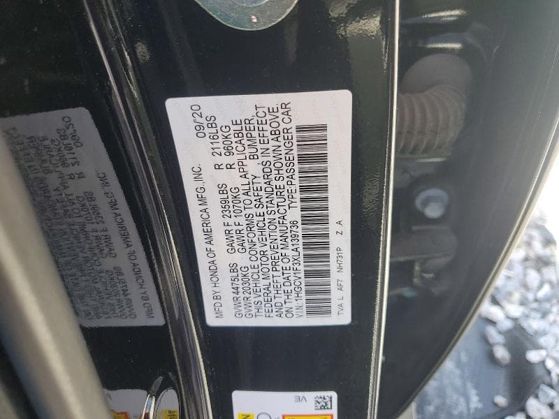 2020 HONDA ACCORD SPORT 12