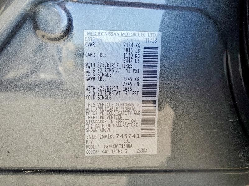 2019 NISSAN ROGUE HYBRID SV 13