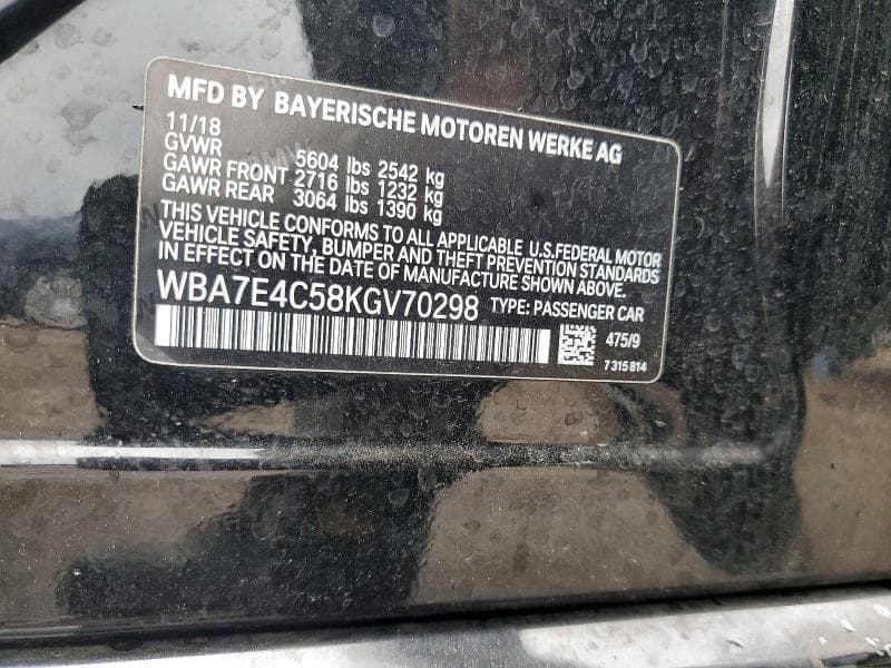 2019 BMW 740 XI 12