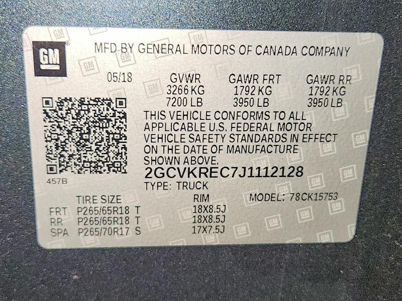2018 CHEVROLET SILVERADO K1500 LT 12
