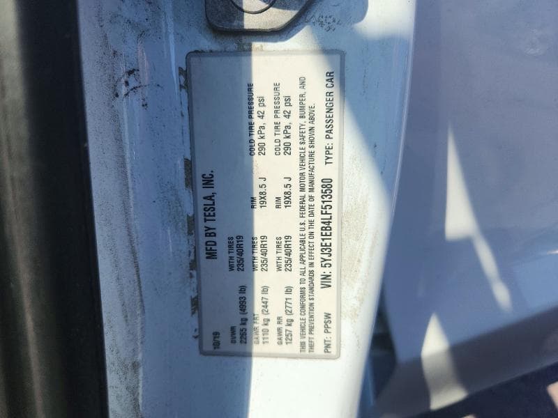 2020 TESLA MODEL 3 12