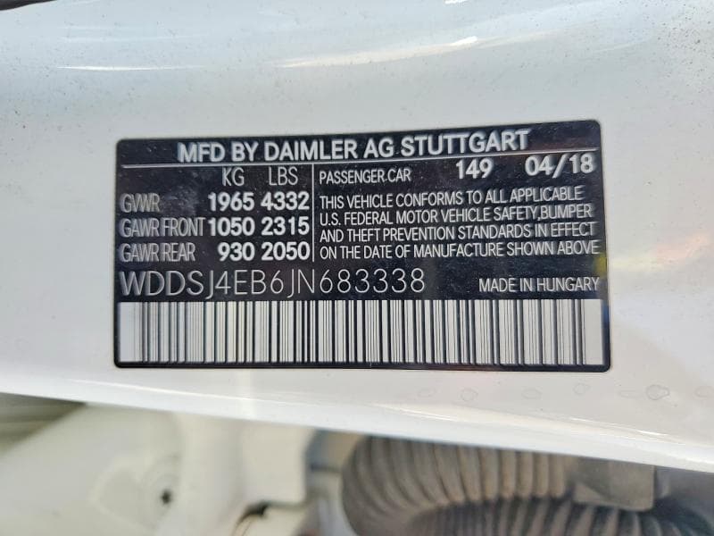 2018 MERCEDES-BENZ CLA 250 12
