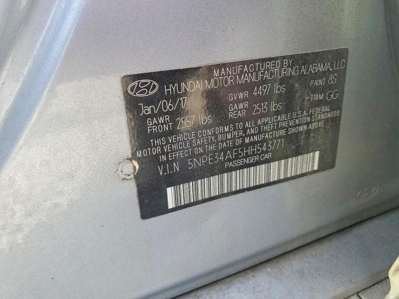 2017 HYUNDAI SONATA SPORT 12