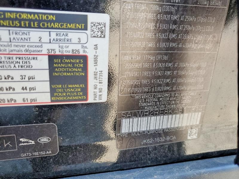 2019 LAND ROVER RANGE ROVER SPORT SUPERCHARGED DYNAMIC 14