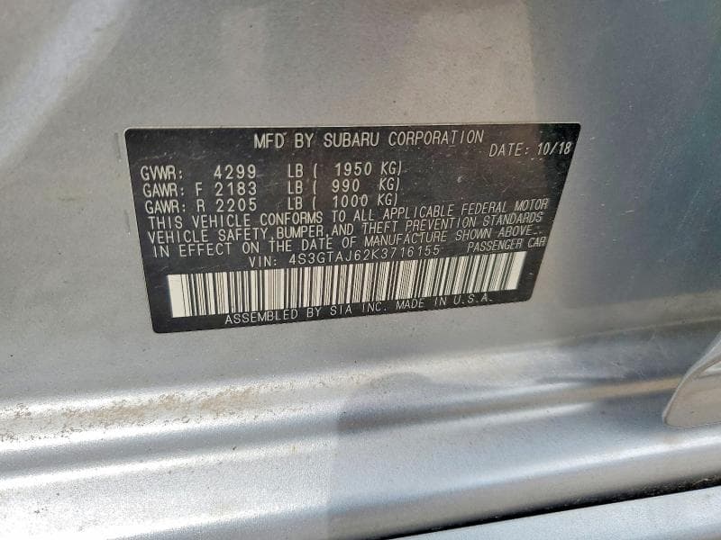 2019 SUBARU IMPREZA SPORT 12
