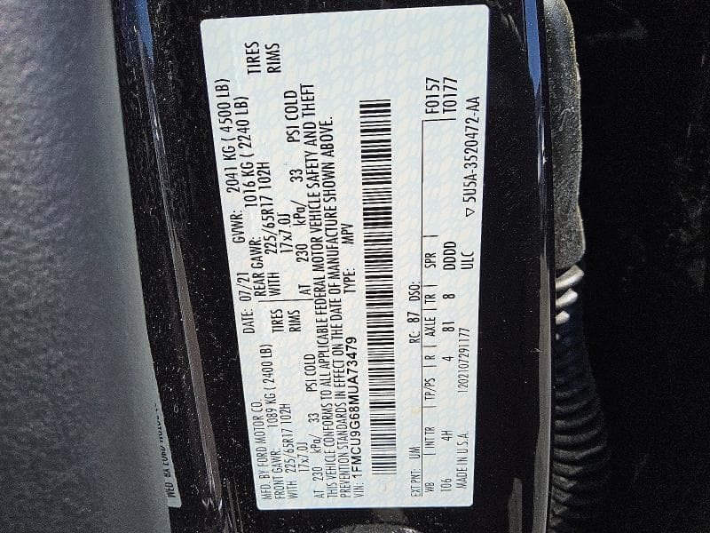 2021 FORD ESCAPE SE 13