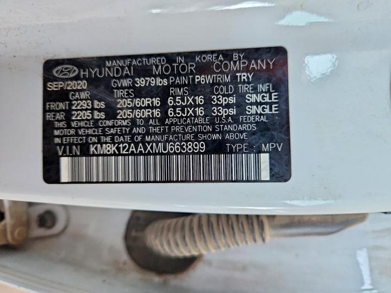 2021 HYUNDAI KONA SE 12