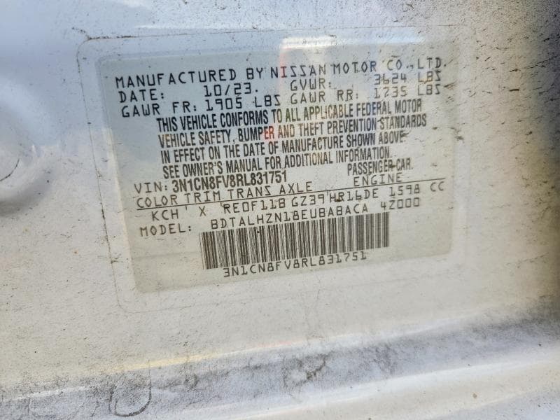 2024 NISSAN VERSA SR 12