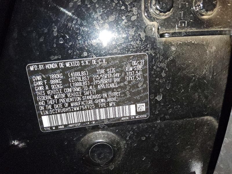 2021 HONDA HR-V EX 13