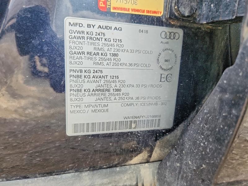 2018 AUDI Q5 PROGRESSIV S-LINE 13
