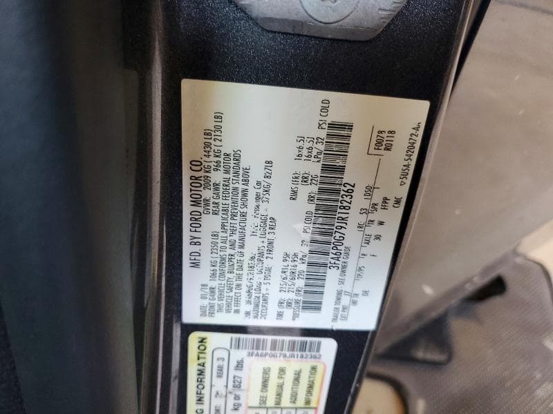 2018 FORD FUSION S 12