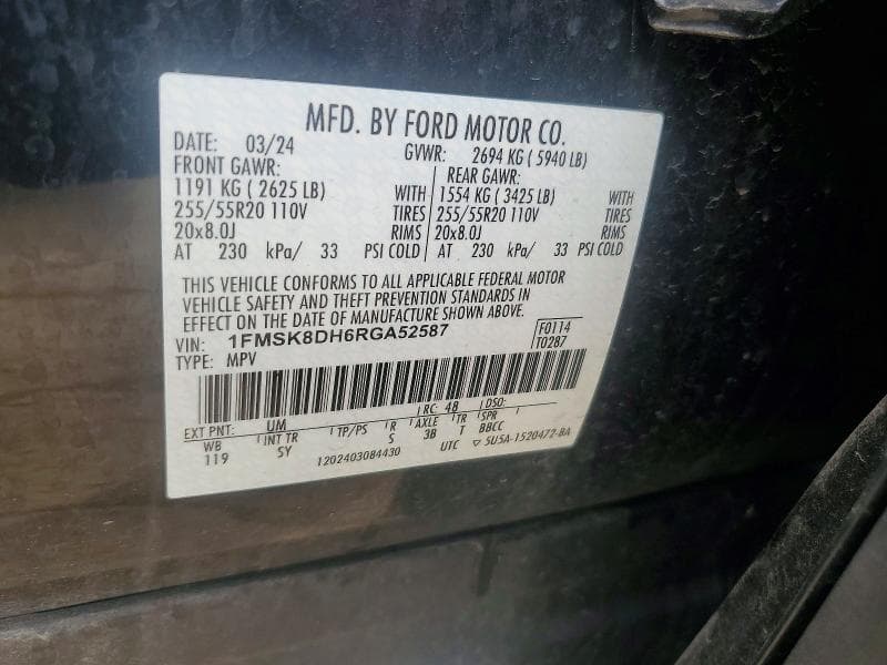 2024 FORD EXPLORER XLT 14