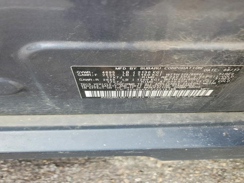 2018 SUBARU OUTBACK 2.5I 13
