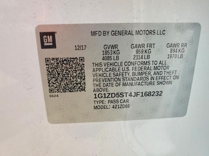 2018 CHEVROLET MALIBU LT 12