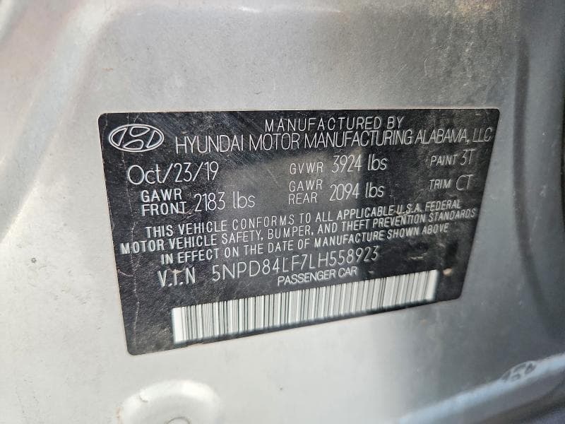2020 HYUNDAI ELANTRA SEL 12