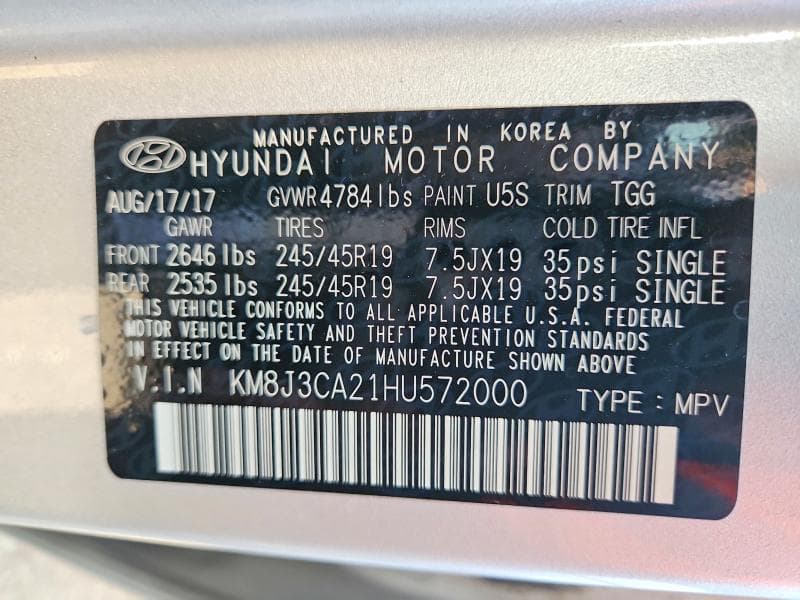 2017 HYUNDAI TUCSON VALUE 14