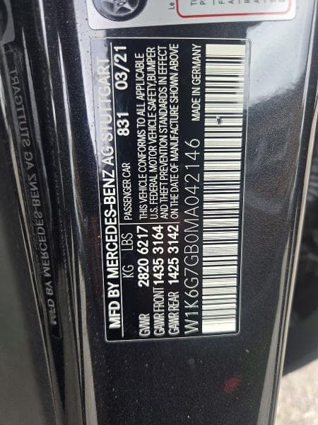 2021 MERCEDES-BENZ S 580 4MATIC 10